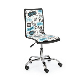 [B0710164] Sedia ufficio similpelle acciaio Young Hello cm 42,5 x 40 x 87