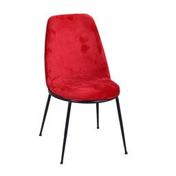 [V2807300000] Sedia velluto Kiev rosso cm 49x56h44/85