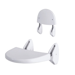 [FZ60169] Sedile Pieghevole a Muro per Disabili Bianco  35x25 cm