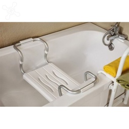 [FZ100537] Sedile per Vasca Regolabile in Acciaio Cromato Bianco  19x26x65.5 cm