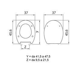 [333470] Sedile wc copriwater modello AP slow close bianco
