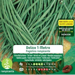 [035307] Semi Di Fagiolino Rampicante Dolico 1 Metro In Busta Maxi