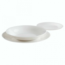 [2002659] Servizio di piatti da tavola 18 pezzi White Moon