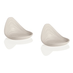 [2001305] Set 2 porta snack tierra clay bianco latte