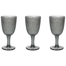 [20003550] Set 3 Calici 250 Cc Vetro grigio LINEA DAVOR