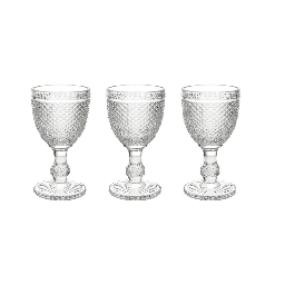 [2003745] Set 3 Calici Trasparente cc 280 Diamante Vetro Trasparente