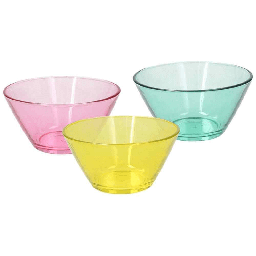 [20003545] Set 3 Coppette 345 Cc Vetro Multicolor Linea Sunset