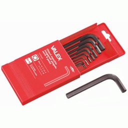 [018022] Set di chiavi a brugola maschio esagonale serie 9 pezzi in CRV con custodia.