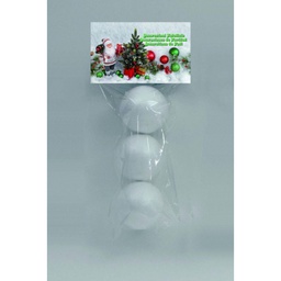 [042168] Set tre palline da decorare shabby decori natalizi lavoretti mm70