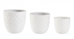 [B0790641] Set3 P.Vaso Pyramid Bomb Bianco