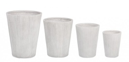 [B0790665] Set4 P.Vaso Ribbed Svas Bianco