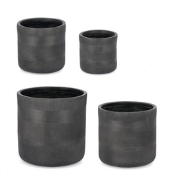 [B0790676] Set4 P.Vaso Rigo Cil Antracite
