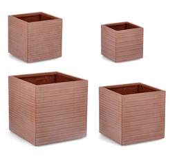 [B0790669] Set4 P.Vaso Tressage Qu Terracotta