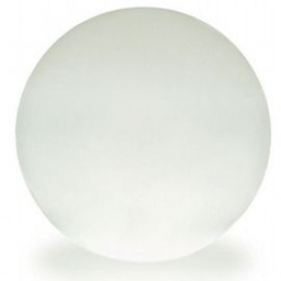 [SOV641/02] Sfera da pavimento in resina ad alta resistenza, completa di picchetto, 200mm di altezza, bianca bianco