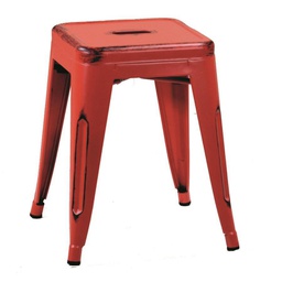 [V8031910000] Sgabello ferro bristol rosso cm 39x39h45
