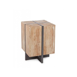 [B0740294] Sgabello legno metallo industriale Garrett 45h cm
