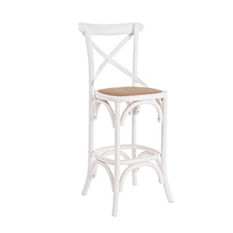 [B0743232] Sgabello rustico Bar Cross bianco