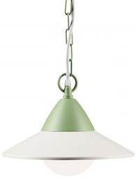 [SOV97783/24] Sospensione in Alluminio e Metallo con Diffusore Opalino - 20W - 2050 Lumen biancoverde