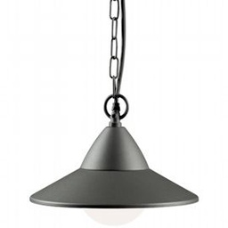 [SOV97783/16] Sospensione in alluminio e metallo, diffusore opalino, 20W, 2050 lumen grafite