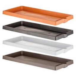 [1915334] Sottovaso per fioriera rettangolare antracite Cm 75x33,5xh.4,5 /1Pz