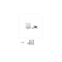 [20040702] Spazzolino Rock Cromall/Vetro Satinato per Arredo Bagno Feridras 015403