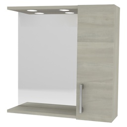 [DFL2061312] Specchiera Da Bagno Pensile Singolo Cm 58 X 16 X H.57 - Rovere Grigio