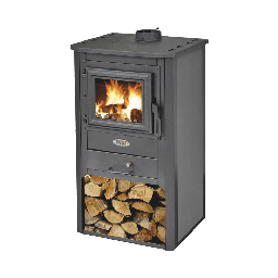 [DFLEX-412-VLSIL-NE] Stufa a legna Silvia 7-8 kW nera