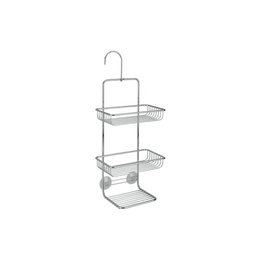 [039445] Supporto per doccia a 3 piani cromato, dimensioni 20x11x38/47 cm, modello Mallorca