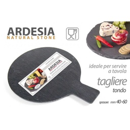 [GIC809552] x24 Tagliere tondo in ardesia ristoranti pub cm 20 x 15
