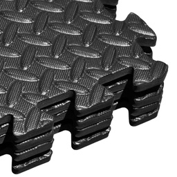 [8056157803102] Tappeto puzzle nero mandorlato 60x60x1 per bambini e palestra