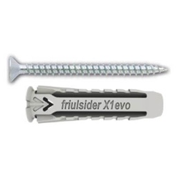 [F60071B0804000] Tassello Nylon 'X1 Evo' Con Vite Tps Truciolare Mm 8 X 40 - Vite 5 X 50 - 50 Pz