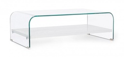 [B0734027] Tavolino 2P Line Wood Bianco 110X55  