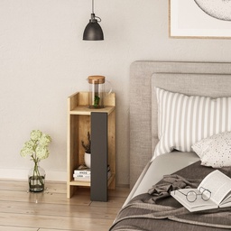 [FZ96909] Tavolino di design Elos rovere oak pannello antracite 25x25x60h sinistro