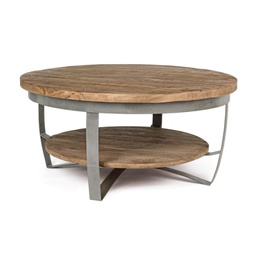 [B0746148] Tavolino in metallo stile industrial cm Ø90 - 43
