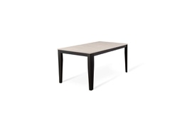 [OM/429/CB] Tavolo allungabile cemento bianco-nero 80 cm x 130- 290 cm H. 76 cm