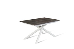 [OM/433/CG] Tavolo allungabile cemento grigio-bianco 90 cm x 140- 190 cm H. 76 cm