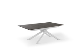 [OM/351/RU] Tavolo allungabile con top ruggine e gambe bianche 170/270x90x76h cm