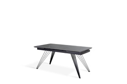 [OM/435/MG] Tavolo allungabile grigio-negro opaco 90 cm x 160-240  cm cm H. 76 cm