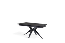 [OM/436/MN] Tavolo allungabile nero opaco 90 cm x 160-240  cm cm H. 76 cm