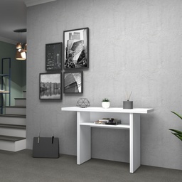 [FZ95378] Tavolo consolle ripiegabile Bianco Larice IKEBANA 120x40x h76 cm