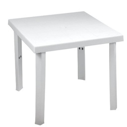 [333385] Tavolo da esterno quadrato in resina Figaro colore bianco