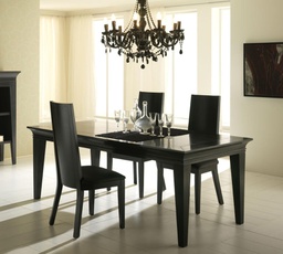[WO/002/B] Tavolo fisso in legno con top bianco 200x75h cm