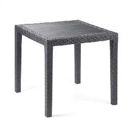 [20005335] Tavolo in rattan King antracite 79x79x72h cm