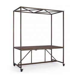 [B0721316] Tavolo industriale espositore con tetto 180x220h cm