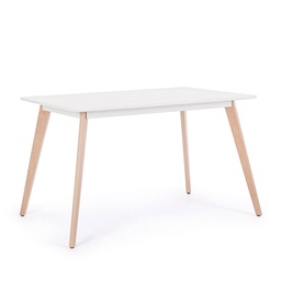 [B0732986] Tavolo legno bianco Michelangelo cm 120 x 80
