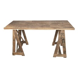 [V8034470000] Tavolo legno naturale rettangolare cm 60 x 150 x h 77