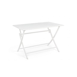 [1996057] Tavolo per esterno in alluminio Bianco ELIN 110x70x h71 cm iperbriko