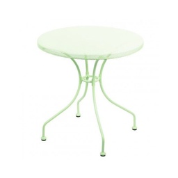 [8013106061600] Tavolo per esterno in ferro battuto rotondo Verde NETTY diametro 70x h71 cm