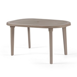 [FZ94833] Tavolo per esterno in polipropilene Tortora BRAGA 140x90x h72 cm
