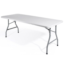 [1945345] Tavolo pieghevole richiudibile bianco 180x74xh74 cm pic nic catering esterno
